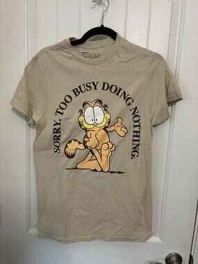 Garfield Tee In Tan Size Small